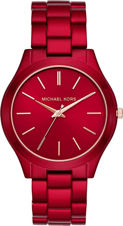 michael kors red watch|mk3895.